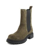 Bottines en Velours de Cuir Gloria kaki