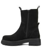 Boots en Velours de Cuir Dao noires - Talon 5 cm