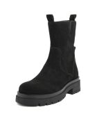 Boots en Velours de Cuir Dao noires - Talon 5 cm