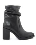 Bottines en Cuir Beryl noires - Talon 8 cm