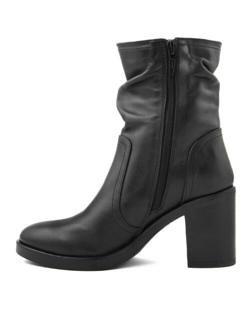 Bottines en Cuir Beryl noires - Talon 8 cm