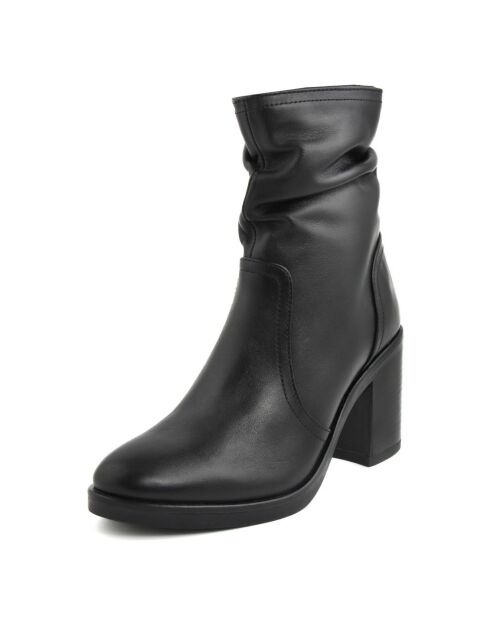 Bottines en Cuir Beryl noires - Talon 8 cm