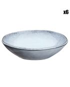6 Bols en Grès Cloud gris clair - 75 cl