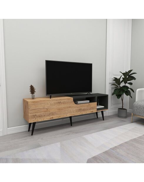 Meuble TV Alba  pin atlantique - 49.6x150x29.6 cm