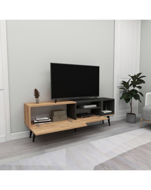 Meuble TV Alba  pin atlantique - 49.6x150x29.6 cm