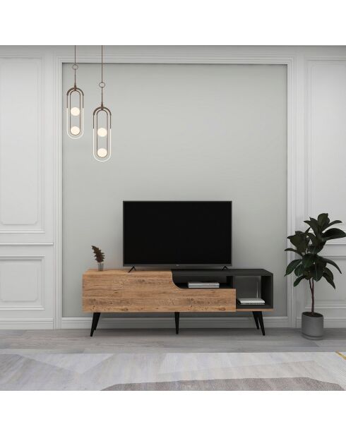 Meuble TV Alba  pin atlantique - 49.6x150x29.6 cm