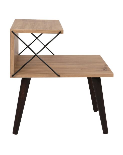 Table de chevet Cross bois - 50x55x40 cm