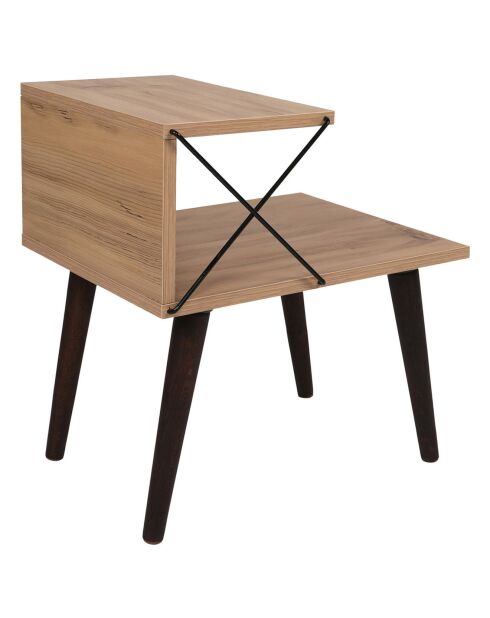 Table de chevet Cross bois - 50x55x40 cm