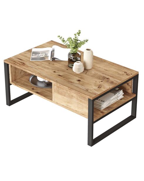 Table basse ML34 pin atlantique - 100x44.4x59.7 cm