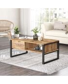 Table basse ML34 pin atlantique - 100x44.4x59.7 cm