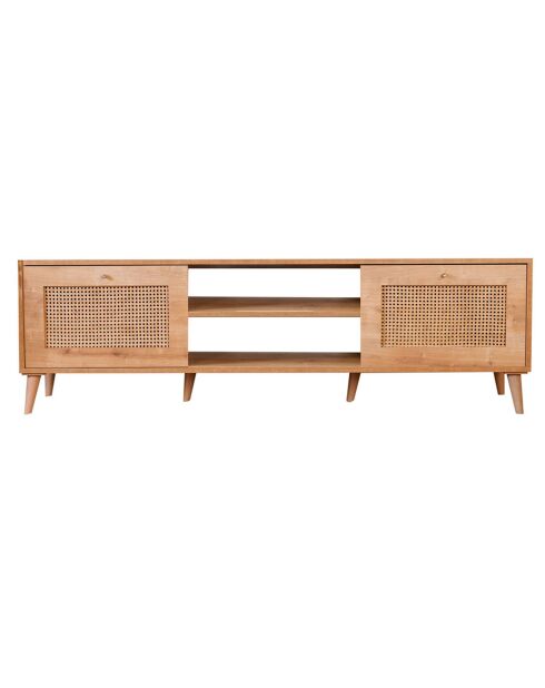 Meuble TV Hazeran chêne - 180x55x41 cm