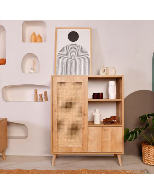 Commode Hazeran chêne - 40x90x110 cm