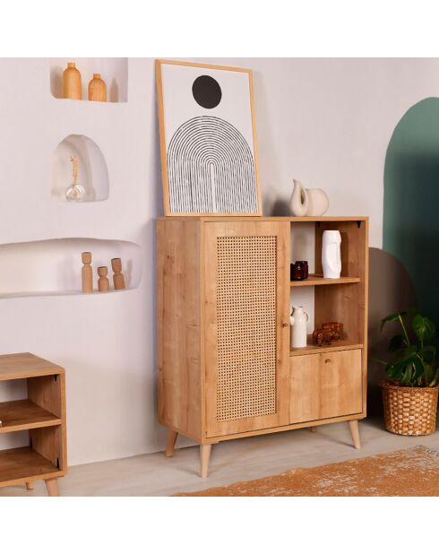 Commode Hazeran chêne - 40x90x110 cm