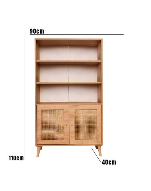 Bibliothèque Hazeran chêne - 40x90x110 cm