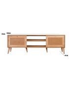 Meuble TV Jüt chêne - 180x55x41 cm