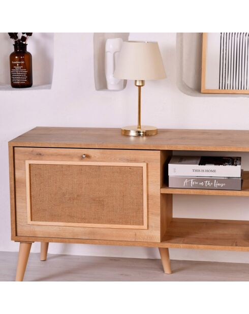 Meuble TV Jüt chêne - 180x55x41 cm