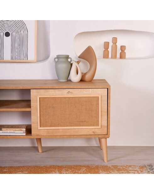 Meuble TV Jüt chêne - 180x55x41 cm