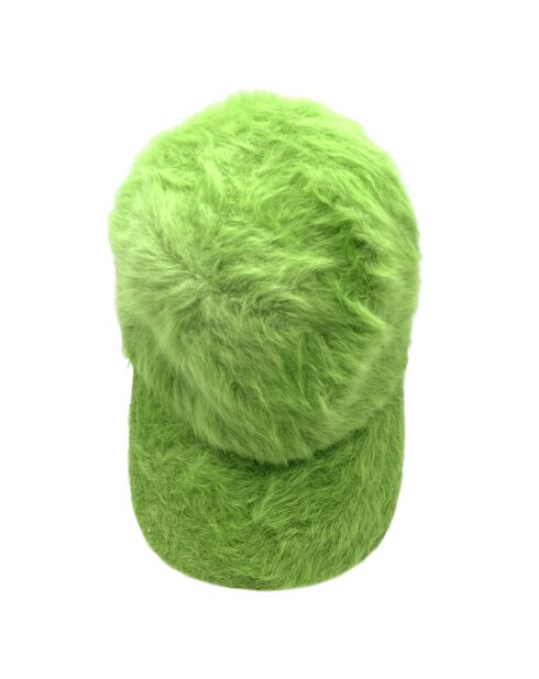 Casquette en Angora mélangé verte