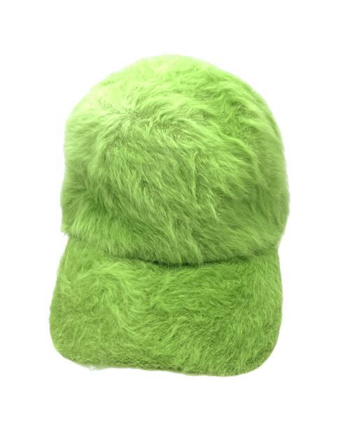 Casquette en Angora mélangé verte