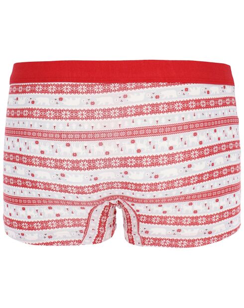 Boxer Joah rouge/blanc