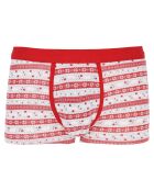 Boxer Joah rouge/blanc