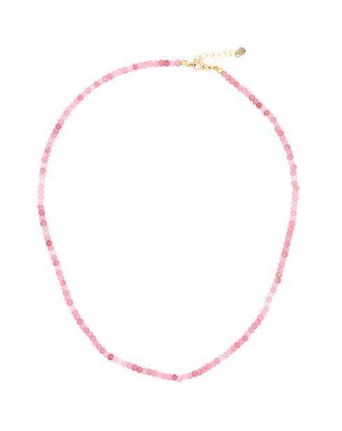 Collier Eléa Jade rose en laiton doré