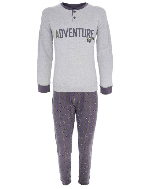 Pyjama manches longues & Pantalon Karl gris