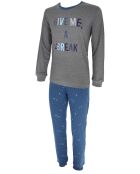 Pyjama manches longues & Pantalon Ilann gris/bleu