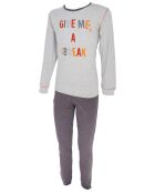 Pyjama manches longues & Pantalon Ilann gris