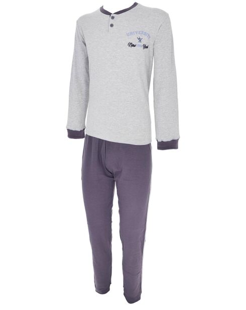 Pyjama manches longues & Pantalon Noé gris