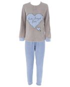 Pyjama manches longues & Pantalon Maora gris/bleu/rose