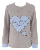 Pyjama manches longues & Pantalon Maora gris/bleu/rose
