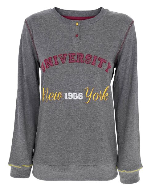 Pyjama manches longues & Pantalon Bella gris/rose