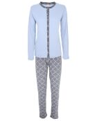 Pyjama manches longues & Pantalon Eloïne bleu/gris