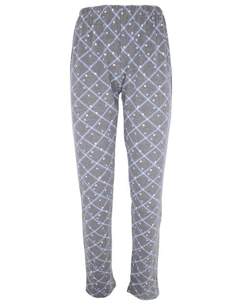 Pyjama manches longues & Pantalon Eloïne bleu/gris