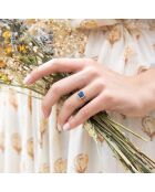 Bague Fiona Lapis en laiton doré