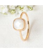 Bague Adélie Nacre blanche en laiton doré