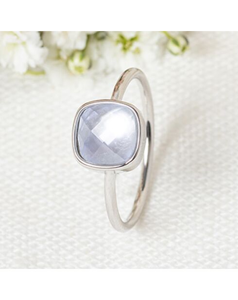 Bague Aëlle Nacre bleue en laiton