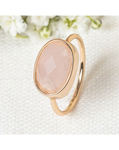 Bague Lisa Quartz en laiton doré