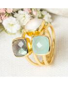 Bague Elsa multipierres en laiton doré