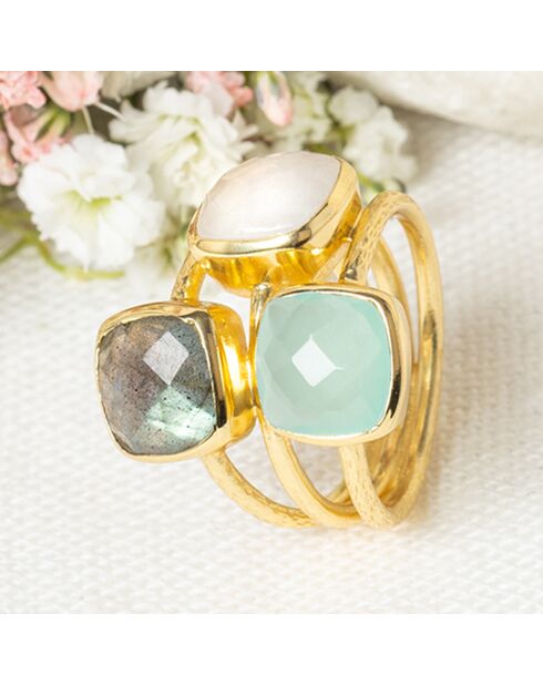 Bague Elsa multipierres en laiton doré