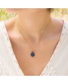 Collier Louane Lapis Lazuli en laiton doré