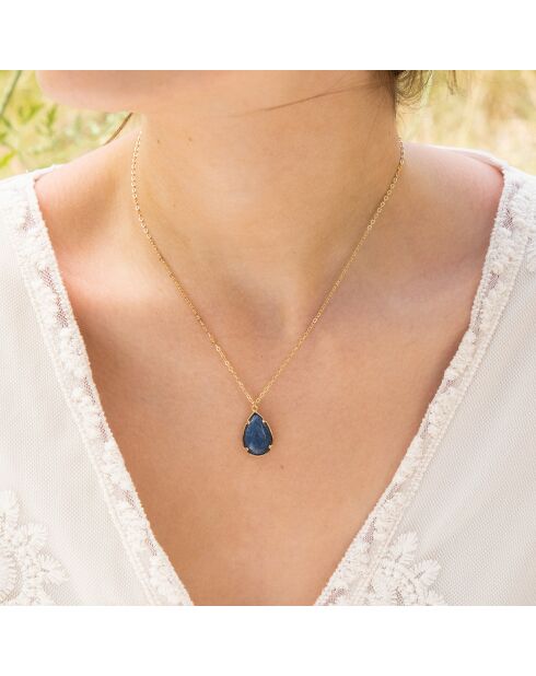 Collier Louane Lapis Lazuli en laiton doré