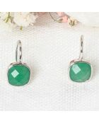 Boucles d'oreilles Ella Agate en laiton