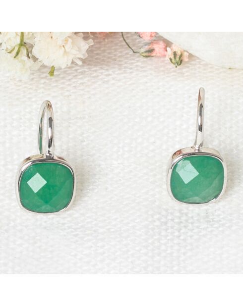 Boucles d'oreilles Ella Agate en laiton