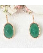 Boucles d'oreilles Lisa Agate en laiton doré