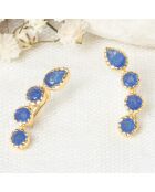 Boucles d'oreilles Myro Jade en laiton doré