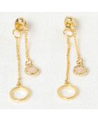 Manuela rosa Aventurin-Ohrringe aus Goldmessing