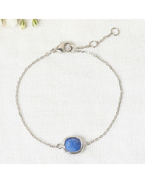 Bracelet Lilou Aventurine en laiton argenté