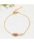Meryl Quartz & Agate armband in goudmessing